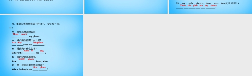 七年级英语上册 Unit 2 This is my sister(第五课时)Section B(2a 3b)课件 (新版)人教新目标版 课件