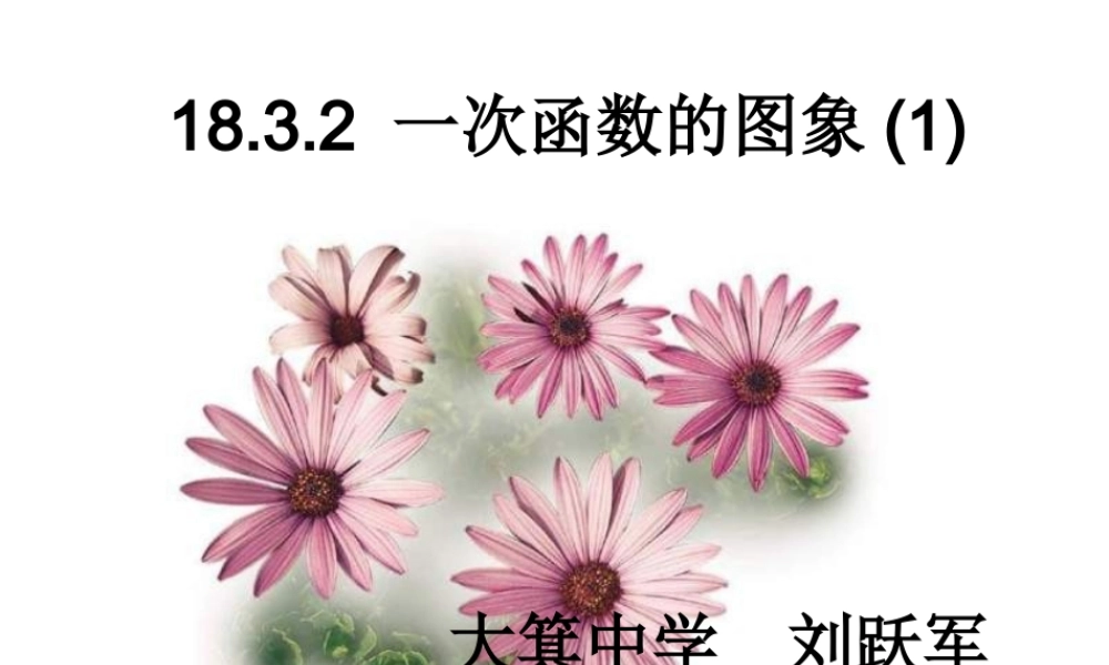 一次函数的图象（1）课件