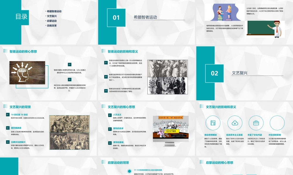 西方思想史上的三次大的思想解放运动课件