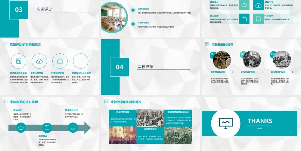 西方思想史上的三次大的思想解放运动课件