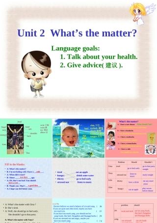 四川省宜宾市八年级英语Unit2 What s the matter课件 新课标 人教版 课件