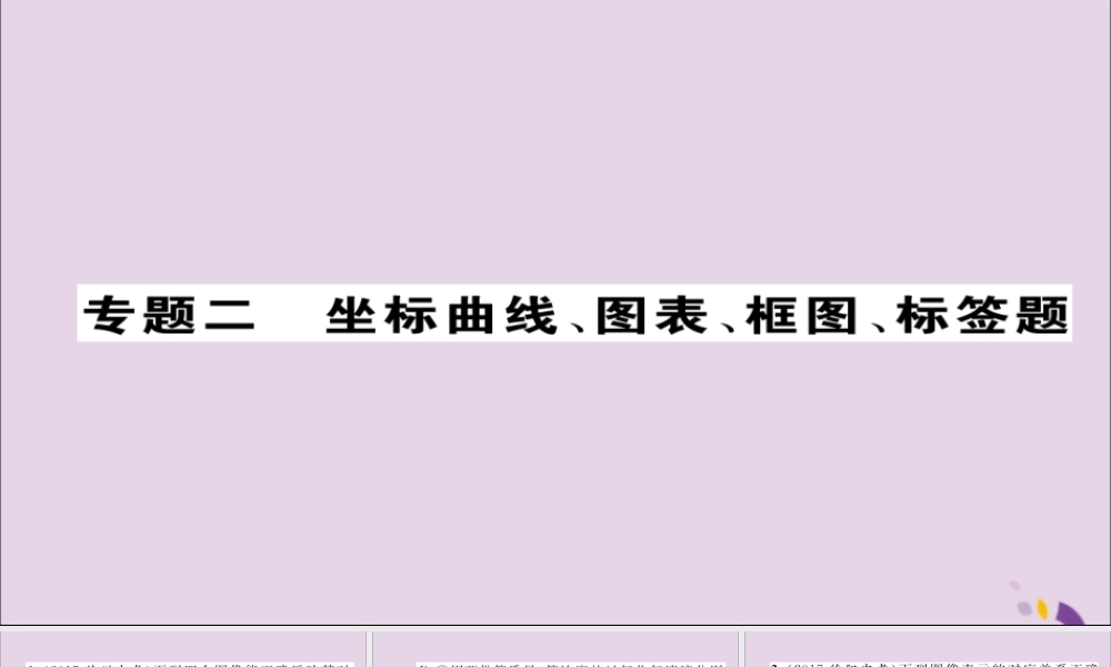 中考化学复习 第二编 重点题型突破篇 专题2 坐标曲线、图表、框图、标签题(精练)课件