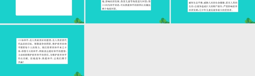 九年级道德与法治下册 第一单元 我们共同的世界 第二课 构建人类命运共同体 第1框 推动和平与发展习题课件 新人教版 课件
