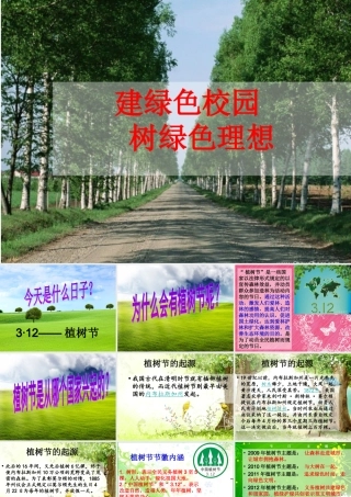 中学主题班会 节日类 植树节课件