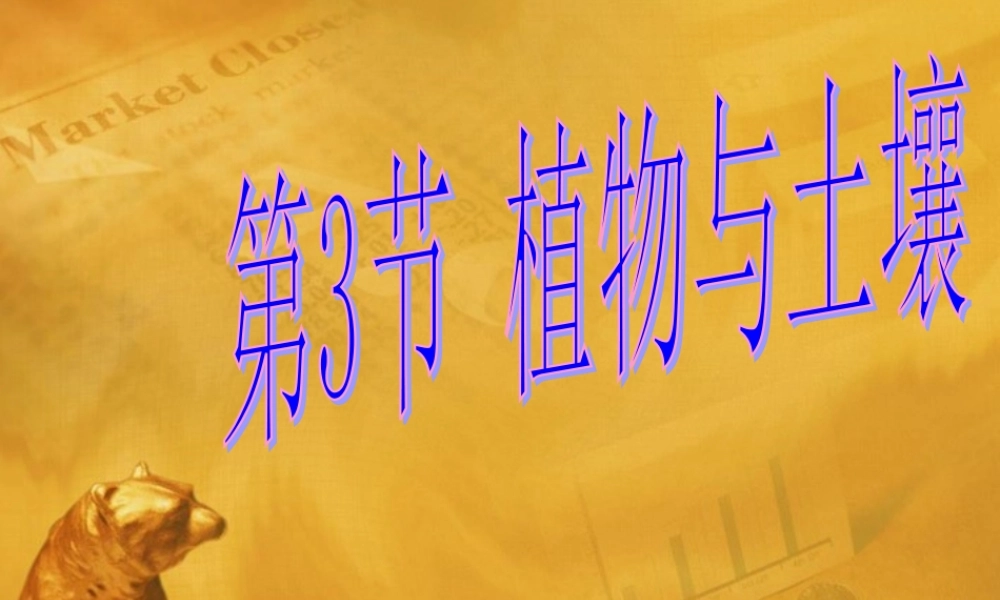 八年级科学下册 第二节：植物与土壤(第2课时) 课件 浙教版 课件