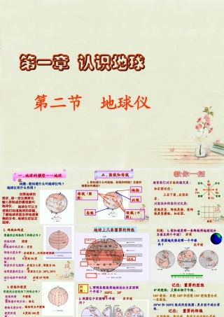 中学七年级地理上册 第1章 第2节 地球仪课件(1) 粤教版 课件