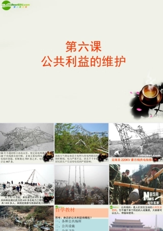 八年级政治下册(公共利益的维护)课件1 教科版 课件