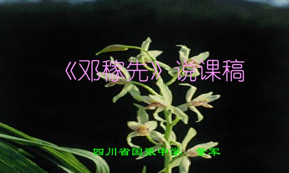 七年级语文邓稼先课件1 鲁教版 课件