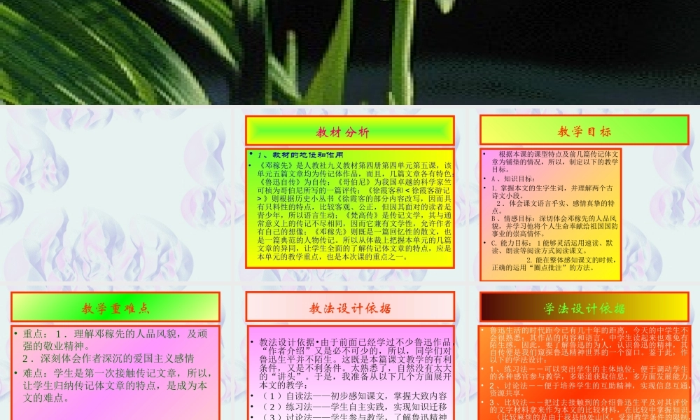 七年级语文邓稼先课件1 鲁教版 课件