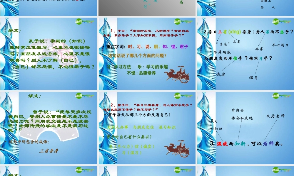 七年级语文上册 (论语十则)教学课件 人教新课标版 课件