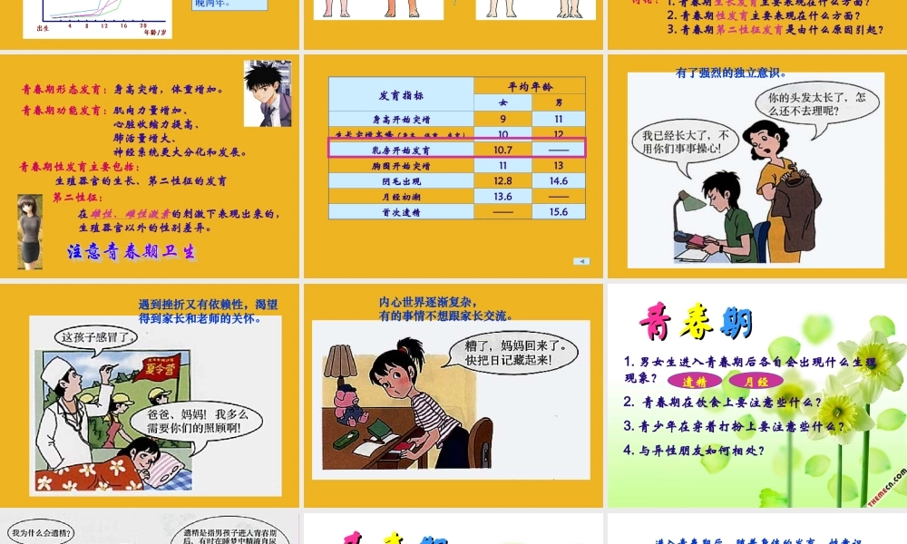 八年级科学下册 人的生长发育过程课件 华师大版 课件