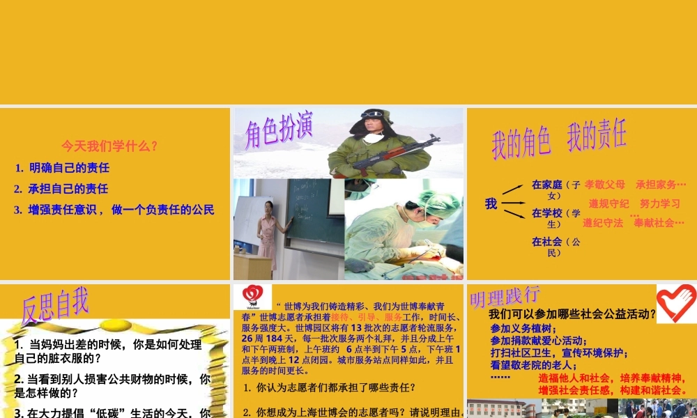 九年级政治 第五课(这是我的责任)课件 人民版 课件