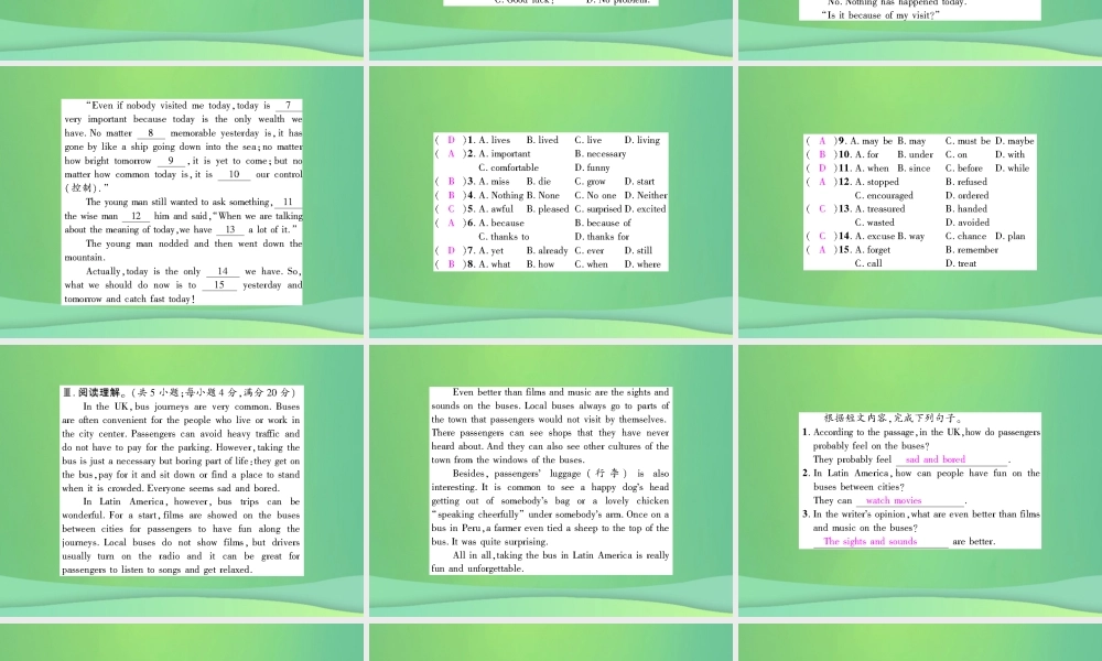 九年级英语全册 Unit 3 Could you please tell me where the restrooms are单元小结习题课件 (新版)人教新目标版 课件