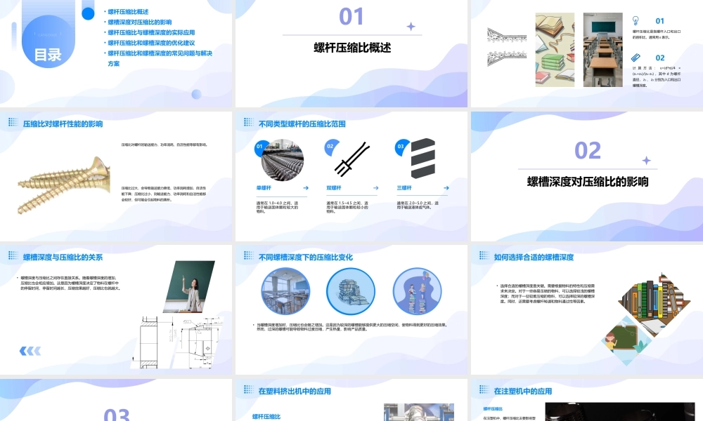 螺杆压缩比和螺槽深度课件