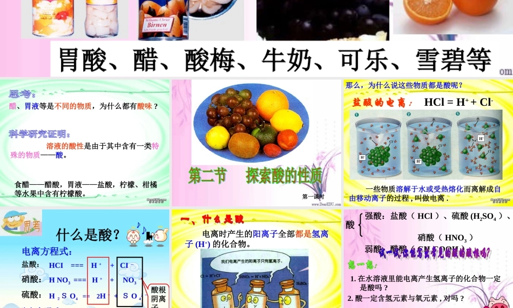 探索酸的性质第1课时 浙教版 课件