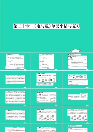 九年级物理全册 第二十章(电与磁)小结与复习课件 (新版)新人教版 课件