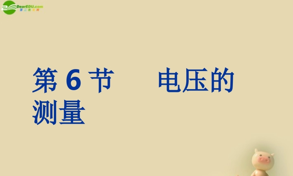 八年级科学上册 4.6 电压的测量课件 浙教版 课件
