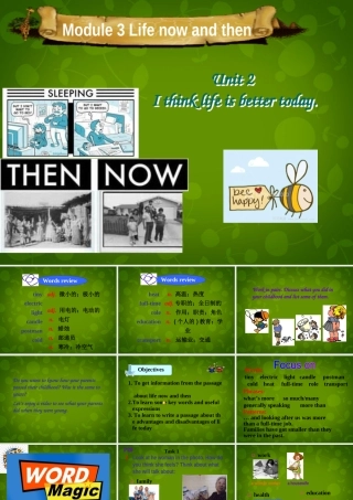 九年级英语下册(Module 3 Unit 2 I think life is better today)课件 (新版)外研版 课件