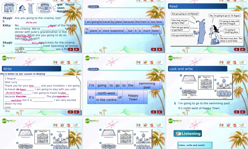 七年级英语上册 Module 4 Unit 1 Visiting relatives Workbook课件 牛津版 课件