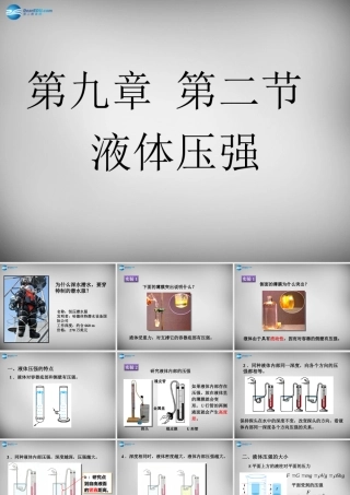 八年级物理下册 第九章 第2节 液体的压强课件 (新版)新人教版 课件