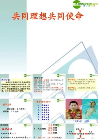 九年级政治 共同理想、共同使命课件 鲁教版 课件