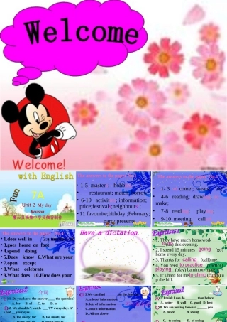 七年级英语上册 Unit2复习课件 牛津版 课件