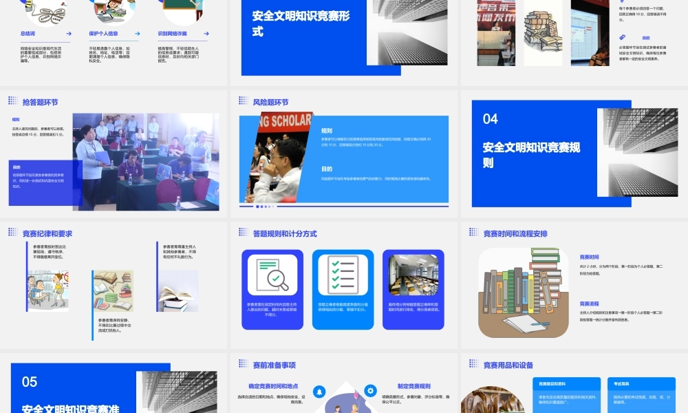 蔷薇苑安全文明知识竞赛课件