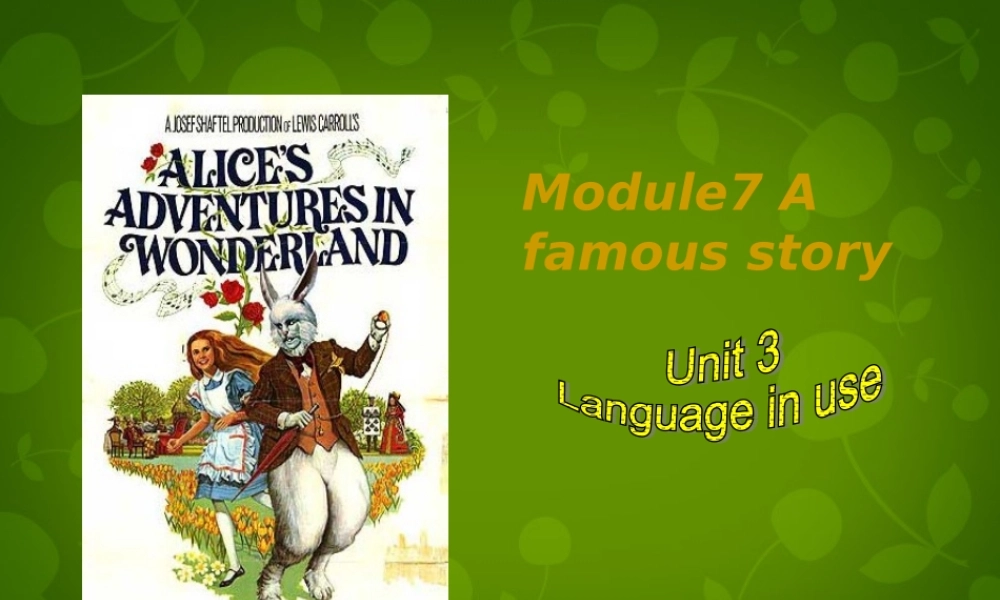 八年级英语上册 Module 7 Unit 3 Language in use课件 (新版)外研版 课件