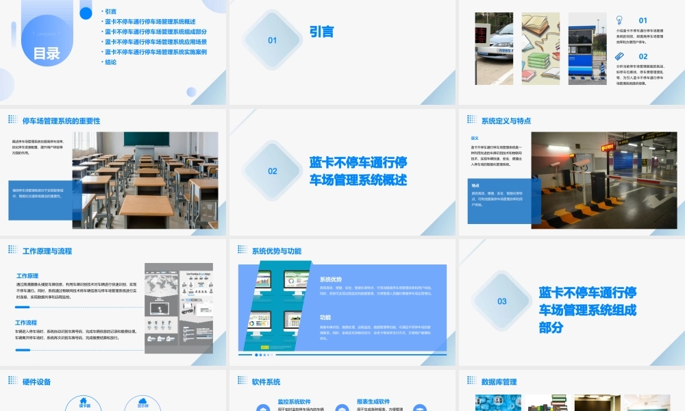 蓝卡不停车通行停车场管理系统介绍课件