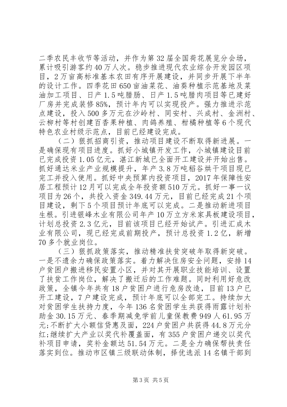 镇政府XX年工作计划与XX年政府工作总结_第3页
