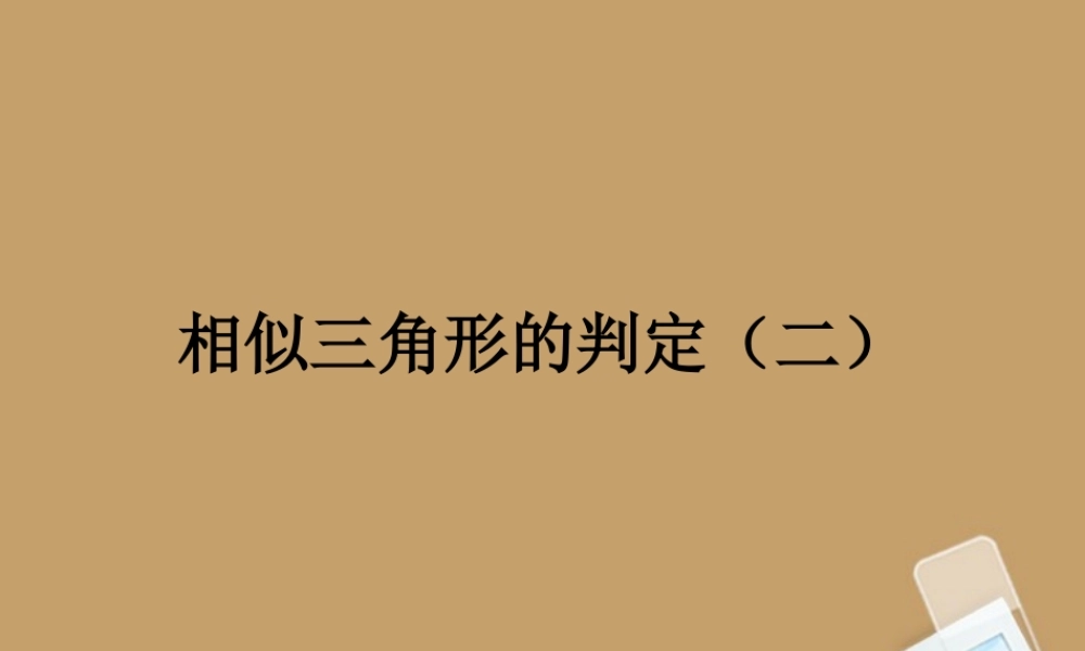 九年级数学(相似三角形的判定(二))课件
