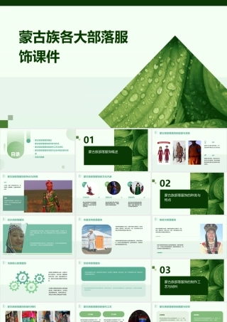 蒙古族各大部落服饰课件