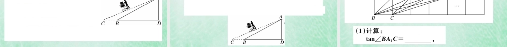 九年级数学下册 第一章 直角三角形的边角关系 11 锐角三角函数 第1课时 正切与坡度习题讲评课件 (新版)北师大版 课件