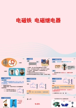九年级物理全册 磁铁 电动机课件 (新版)新人教版 课件