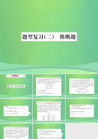 中考化学总复习 中考6大题型轻松搞定 题型复习(二)推断题之四 含同一种元素型课件