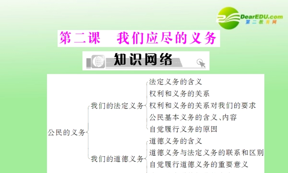 八年级政治下册 第二课我们应尽的义务课件 人教新课标版 课件