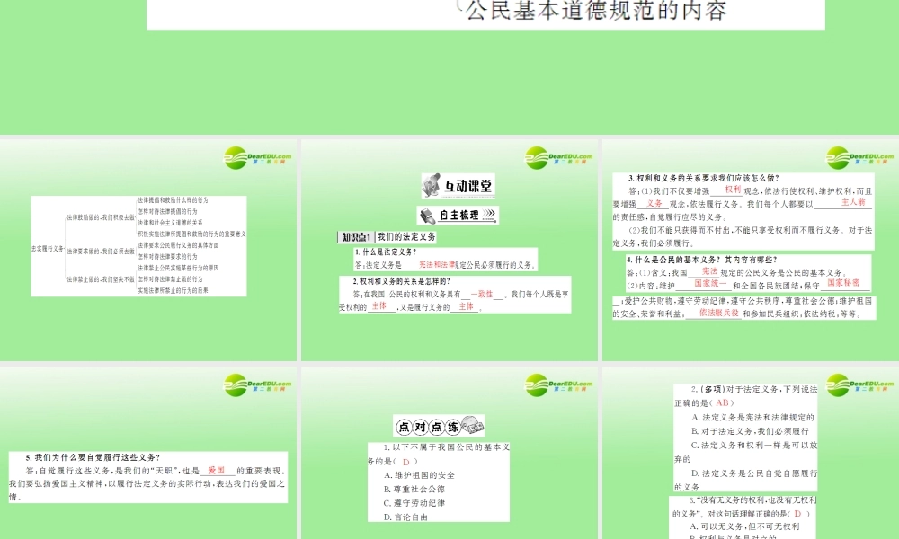 八年级政治下册 第二课我们应尽的义务课件 人教新课标版 课件