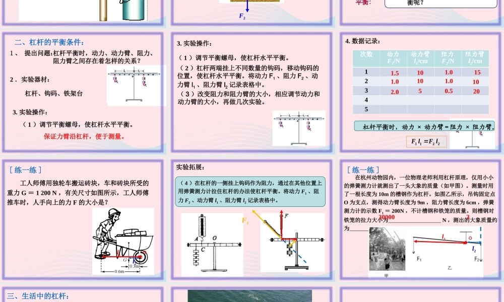 八年级物理下册 12.1 杠杆课件 (新版)新人教版 课件