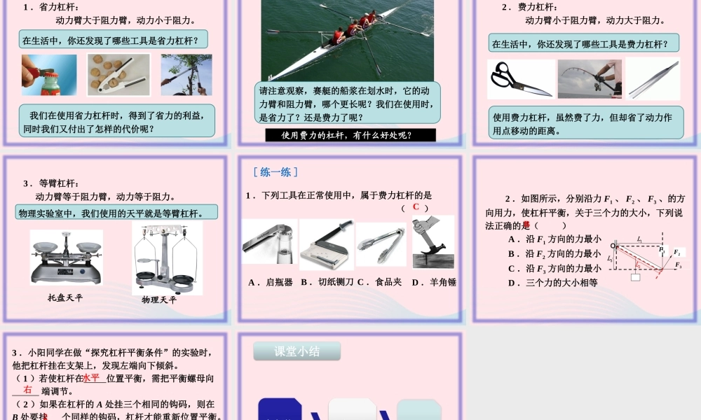 八年级物理下册 12.1 杠杆课件 (新版)新人教版 课件