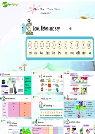 七年级英语上册 unit1 topic3课件 仁爱版 课件