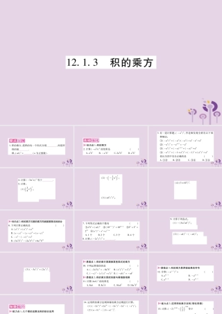 八年级数学上册 第12章 整式的乘除 12.1 幂的运算 12.1.3 积的乘方作业课件 (新版)华东师大版 课件
