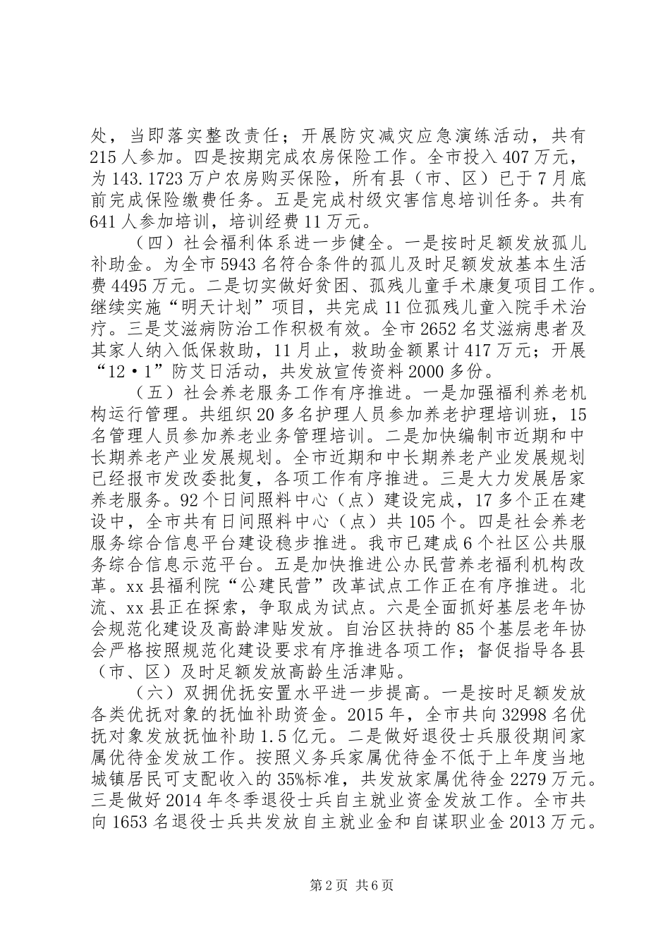 市民政局年度工作总结和工作计划_第2页