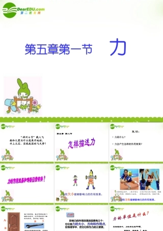 八年级物理：5.1力—5.2怎样描述力课件(沪科版) 课件