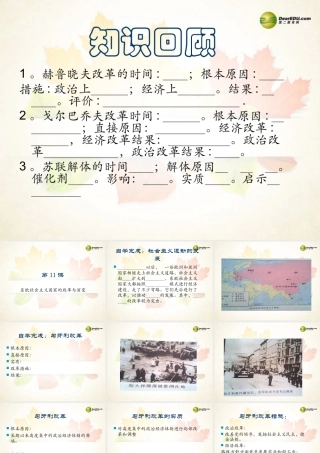 九年级历史下册 第五单元 第11课(东欧社会主义国家的改革与演变)课件 新人教版 课件