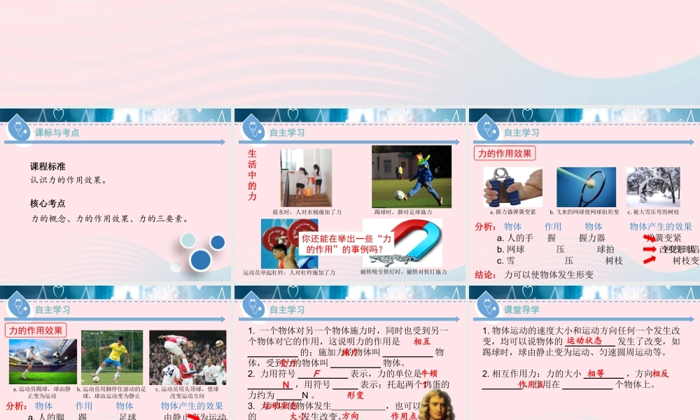 八年级物理下册 6.1 怎样认识力课件 (新版)粤教沪版 课件-2