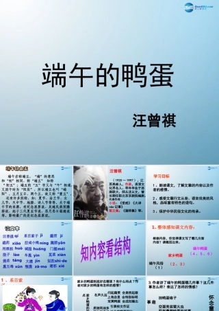 八年级语文下册 17(端午的鸭蛋)课件 新人教版 课件