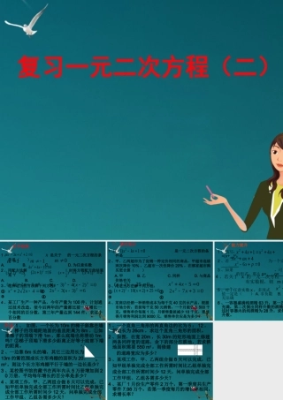 九年级数学(一元二次方程)复习课件