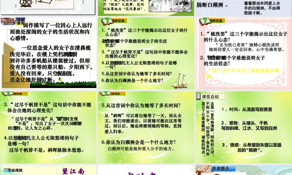 九年级语文上册 第25课 词五首课件 新人教版 课件