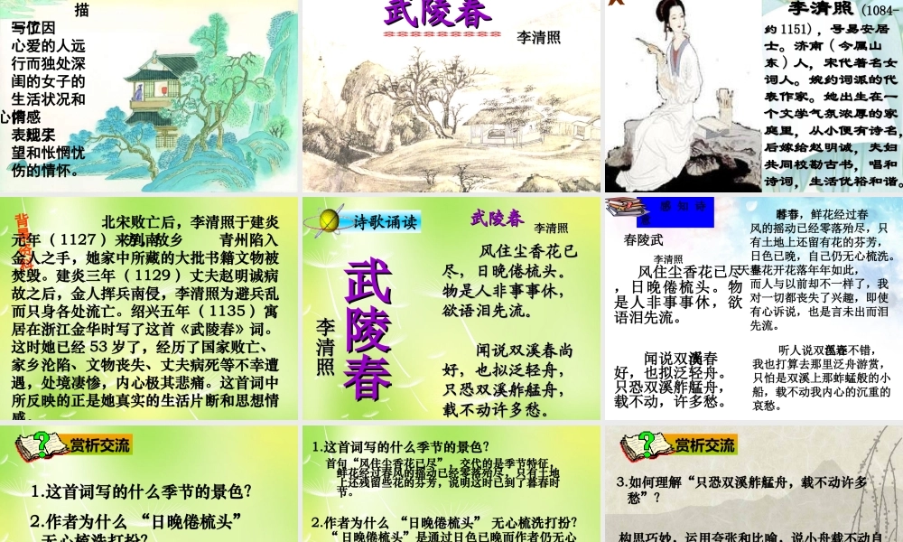 九年级语文上册 第25课 词五首课件 新人教版 课件
