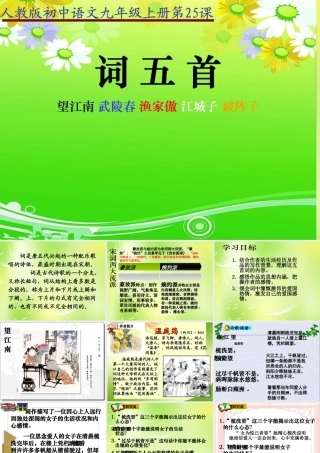 九年级语文上册 第25课 词五首课件 新人教版 课件